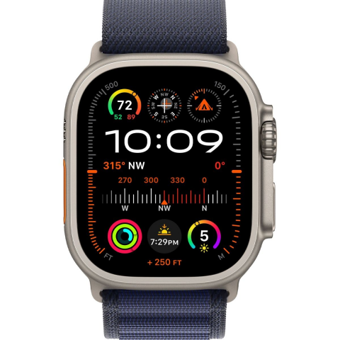 Смарт-годинник Apple Watch Ultra 2 GPS + Cellular 49mm Natural Titan. Case w. Navy Alpine Loop - Large (MYT33+MXN03) Купити в Україні