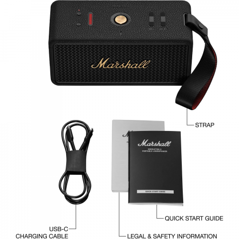 Портативна колонка Marshall Middleton II Black and Brass (1007428) Купити в Україні