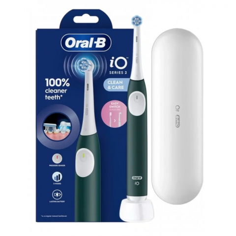Електрична зубна щітка Oral-B iO 2 iOS2.1C9.1K Forest Green + Travel Case Купити в Україні