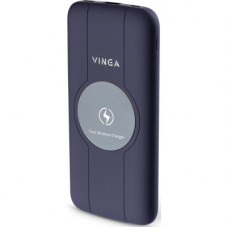 Універсальна мобільна батарея Vinga 10000 mAh Wireless QC3.0 PD soft touch purple (BTPB3510WLROP)