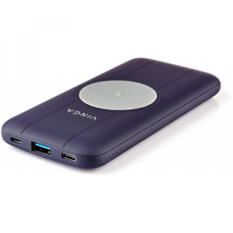 Універсальна мобільна батарея Vinga 10000 mAh Wireless QC3.0 PD soft touch purple (BTPB3510WLROP) Купити в Україні