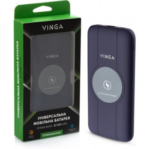 Універсальна мобільна батарея Vinga 10000 mAh Wireless QC3.0 PD soft touch purple (BTPB3510WLROP) Купити в Україні