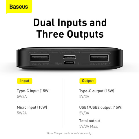 Універсальна батарея Baseus Bipow Digital Display 10000mAh 15W (PPDML-I01) Black Купити в Україні