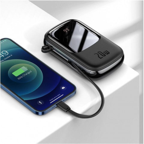 Універсальна мобільна батарея Baseus Qpow Digital Display Quick Charging 20W 20000mAh Black (PPQD-H01) Купити в Україні