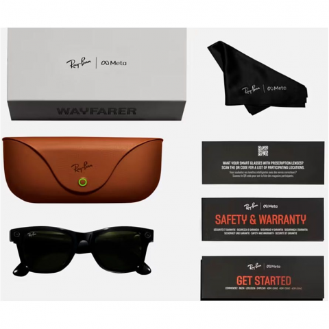 Смарт-окуляри Ray-Ban Meta Wayfarer Shiny Black Frame Green Lenses (RW4006 601/71 50-22) Купити в Україні