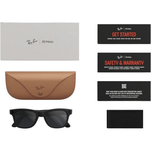 Смарт-окуляри Ray-Ban Meta Wayfarer Gen 2 LargeShiny Black Frame/Clear to Graphite Green Transit.Lens. RW4012 601/1M 50-22 Купити в Україні