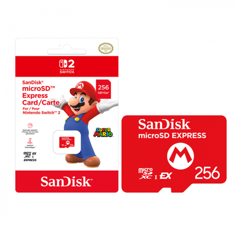 Карта пам'яті SanDisk 256 GB microSDXC Express для Nintendo Switch 2 (SDSQXFN-256G-GR6ZN) Купити в Україні