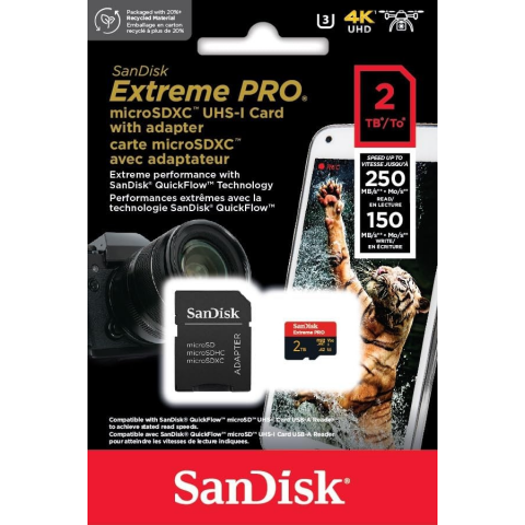 Карта пам'яті SanDisk 2 TB microSDXC Extreme PRO (SDSQXCD-2T00-GN6MA) Купити в Україні