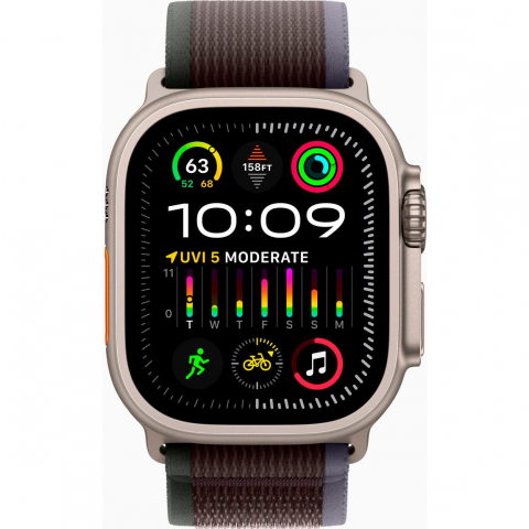 Смарт-годинник Apple Watch Ultra 2 Titanium Case with Blue/Black Trail Loop M/L (MRF63) Купити в Україні