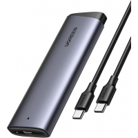 Зовнішній SSD корпус Ugreen M.2 NVMe USB 3.2 Gen2 10 Гбіт/с Алюмінієвий Сірий (35267)