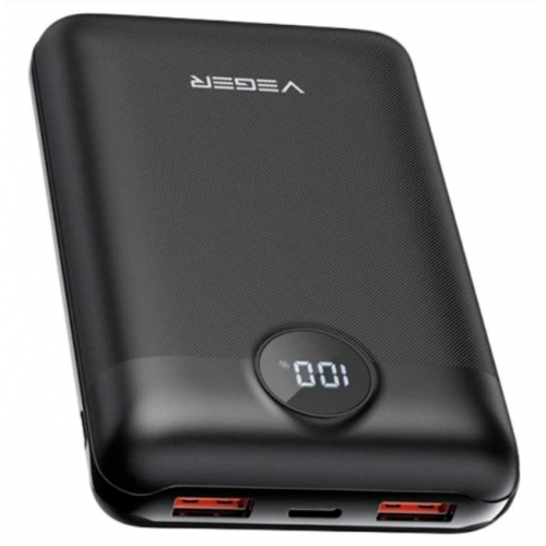 Зовнішній акумулятор (павербанк) VEGER 20000 mAh S20 black LCD Quick Charger PD22.5W Купити в Україні