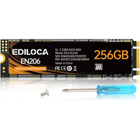 Внутрішний накопичувач SSD Ediloca EN206 256GB 3D NAND TLC M.2 SSD, M.2 2280 SATA III Купити в Україні