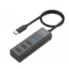 Мультипортовий адаптер Hoco HB25 Easy Mix Type-C to 1xUSB3.0, 3xUSB2.0 Black (6931474762429) Купити в Україні