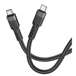 Кабель USB Type-C Hoco U110 Type-C to Type-C 60W 1.2m Black (6931474770622)