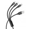 Кабель HOCO X14 3-in-1 Times speed charging cable iP+Micro+Type-C Black (6931474719157) Купити в Україні