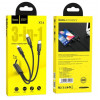 Кабель HOCO X14 3-in-1 Times speed charging cable iP+Micro+Type-C Black (6931474719157) Купити в Україні