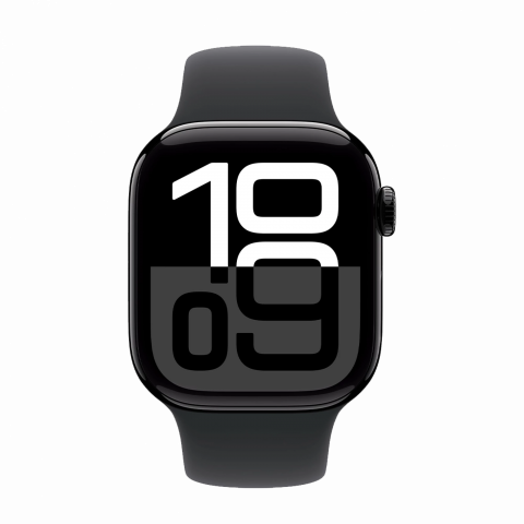 Смарт-годинник Apple Watch Series 10 GPS + Cellular 42mm Jet Black Alu. Case w. Black Sport Band - S/M (MWX63) Купити в Україні