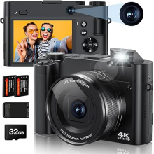 Камера Zostuic DC218 4K 3'' Selfie Flip Vlogging Camera Black