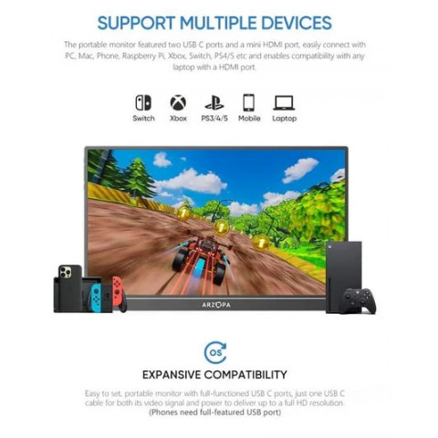 Портативний монітор Arzopa S1 Table 15.6" FHD 1080P (DE 81513723) Купити в Україні