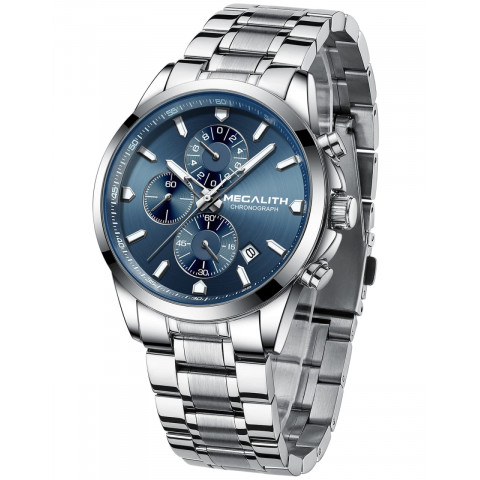 Годинник Megalith 8272 Stainless Steel Blue Купити в Україні