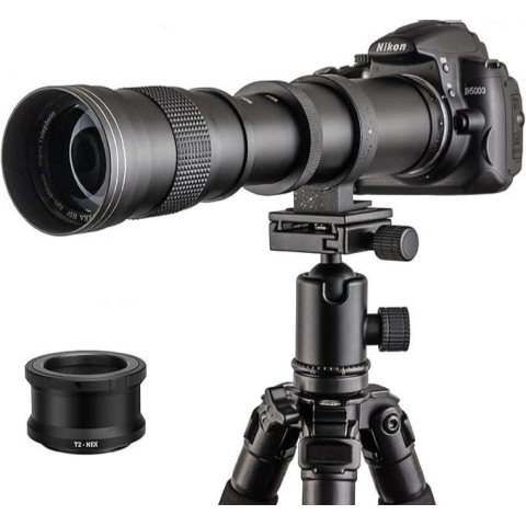 Телеоб'єктив JinTu Super Telephoto Zoom Lens 420-800mm f/8.3-16 сумісний із камерами SLR Купити в Україні