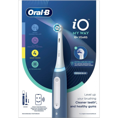 Електрична зубна щітка Oral-B iO Series 4 My Way iOG4K.2N6.1DK (10+) Ocean Blue Купити в Україні