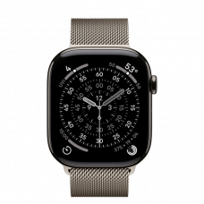Смарт-годинник Apple Watch Series 11 GPS + Cellular 46mm Natural Tit. Case w. Natural Milanese Loop - M/L (MFD04)