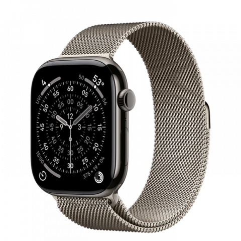 Смарт-годинник Apple Watch Series 11 GPS + Cellular 46mm Natural Tit. Case w. Natural Milanese Loop - M/L (MFD04) Купити в Україні