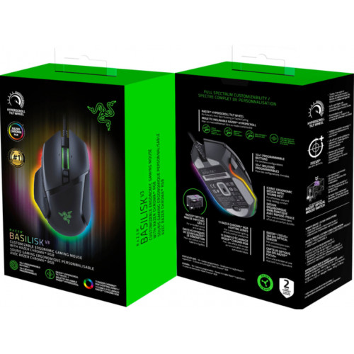 Миша RAZER Basilisk V3 35K, black (RZ01-05230100-R3M1) Купити в Україні