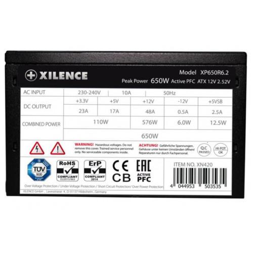 Блок живлення Xilence 650W (XP650R6.2) Купити в Україні