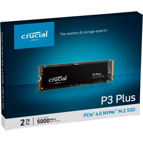 Жорсткий диск SSD: 2TB Crucial P3 Plus M.2 2280 (CT2000P3PSSD8) Купити в Україні