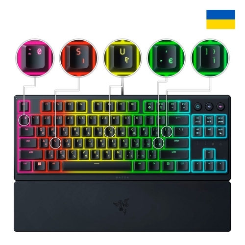 Клавіатура RAZER Ornata V3 TKL, UKR (RZ03-04881800-R371) Купити в Україні