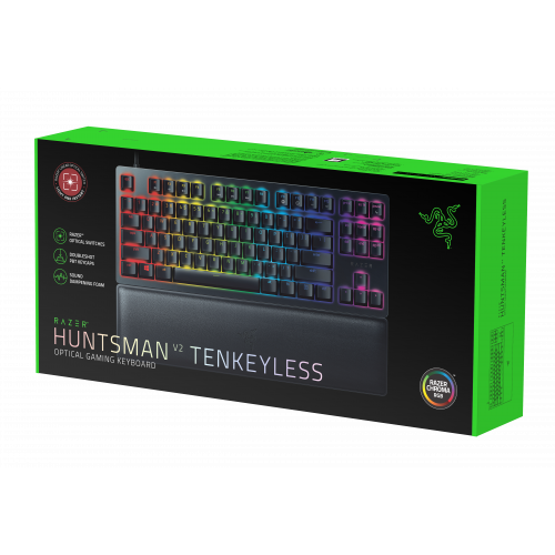 Клавіатура механічна RAZER Huntsman V2 Tenkeyless, Red Optical switch, RU (RZ03-03940800-R3R1)