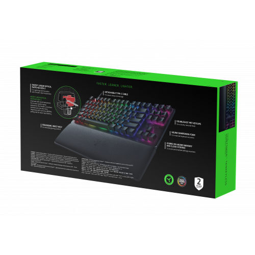 Клавіатура механічна RAZER Huntsman V2 Tenkeyless, Red Optical switch, RU (RZ03-03940800-R3R1)