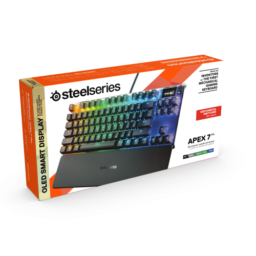 Клавіатура механічна STEELSERIES APEX 7, TKL red switch (64646)