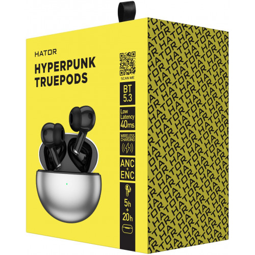 Ігрова гарнітура HATOR Hyреrpunk Truepods (HTA-430) Black Купити в Україні