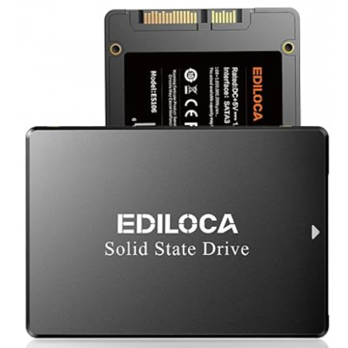 Накопичував SSD Ediloca ES106 512GB SSD SATA III 2.5" 3D TLC NAND Flash Internal Hard Drive Купити в Україні