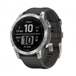 Смарт-годинник Garmin Fenix 7 Silver with Graphite Band (010-02540-01)