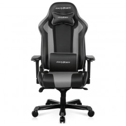 Крісло DXRacer King (GC-K99-NG-A3-01-NVF) (чорне-сіре) PU, алюмінієва основа