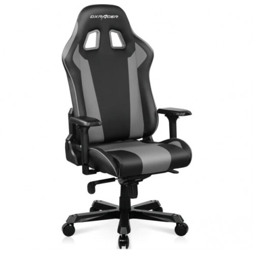 Крісло DXRacer King (GC-K99-NG-A3-01-NVF) (чорне-сіре) PU, алюмінієва основа Купити в Україні