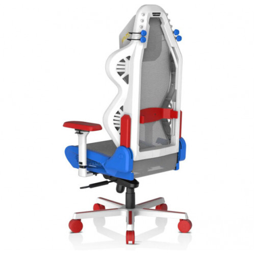 Крісло DXRacer Air PRO (AIR-R1S-WRB.G-B3-NVF) (біле-синє-червоне-жовте) сітка, алюмінієва основа Купити в Україні