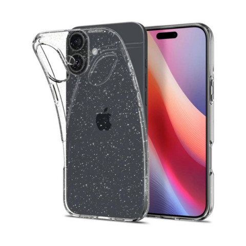 Чохол Spigen Liquid Crystal Glitter для iPhone 16 Crystal Quartz (ACS08192)