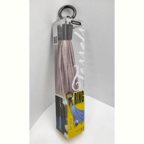 Кабель Remax RC-053i Tassel Ring USB-Lightning, 0.15м, Pink (6954851260189)