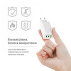 Мережевий зарядний пристрій ColorWay GaN Mini 65W PD Port PPS USB (USB-2C1A) White (CW-CHS058PDCL-WT) + кабель Type-C&Lightning