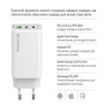 Мережевий зарядний пристрій ColorWay GaN Mini 65W PD Port PPS USB (USB-2C1A) White (CW-CHS058PDCL-WT) + кабель Type-C&Lightning