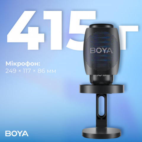 Мікрофон конденсаторний BOYA K3-02 RGB Black Купити в Україні