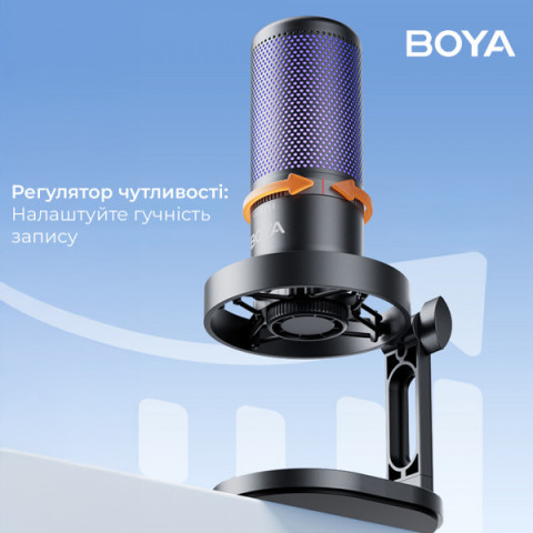 Мікрофон конденсаторний BOYA K3-02 RGB Black Купити в Україні