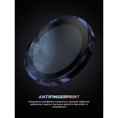 Захисне скло для камери ArmorStandart Supreme Black Icon для iPhone 15 Pro/15 Pro Max Blue Titanium (ARM76594)
