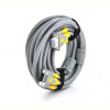 Кабель Merlion (YT-VGA(M)/(M)3+6GR-30m/16192) VGA-VGA, 30м, Gray-Yellow, пакет