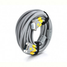 Кабель Merlion (YT-VGA(M)/(M)3+6GR-30m/16192) VGA-VGA, 30м, Gray-Yellow, пакет